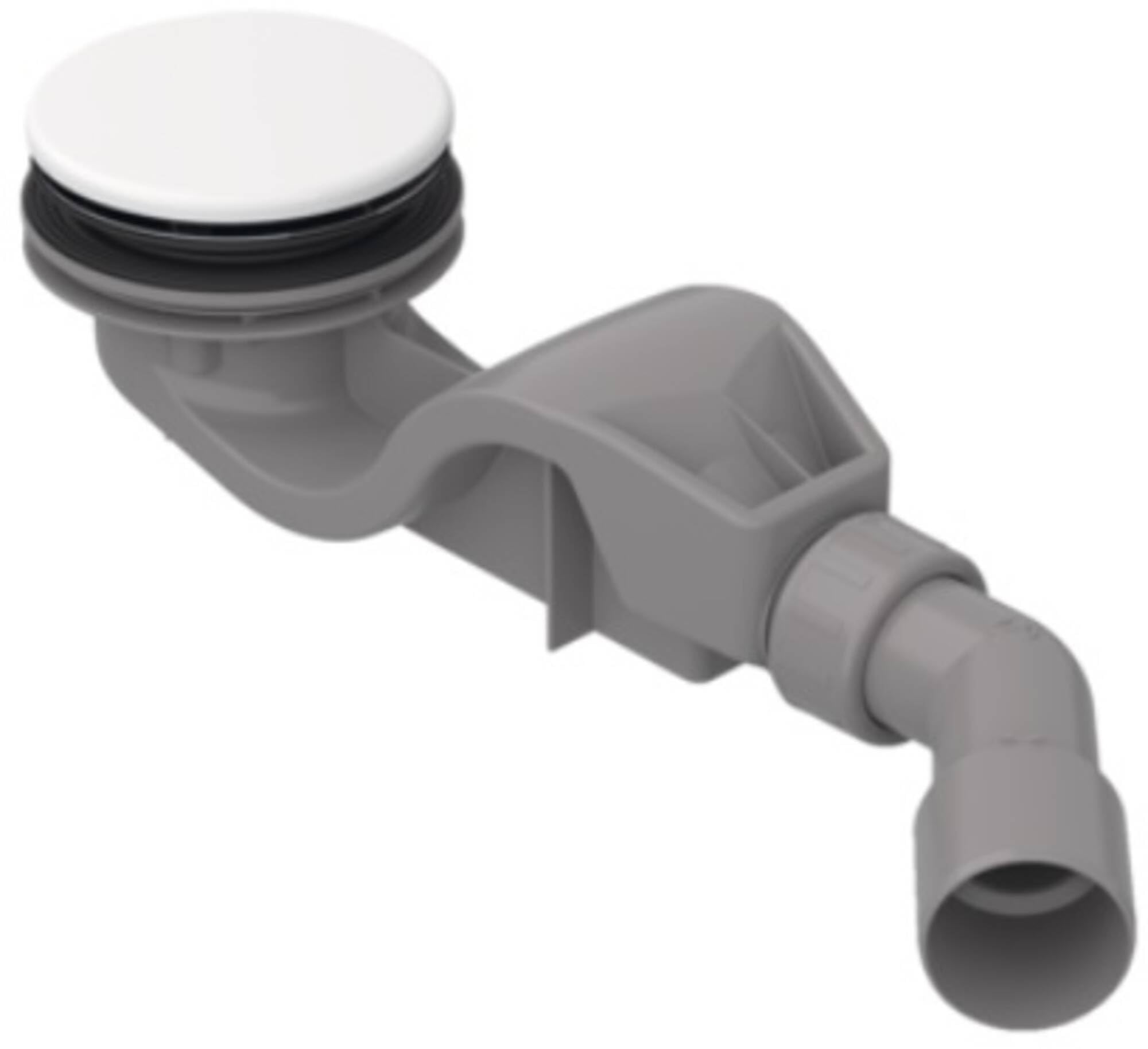 Juego de desagüe Bette Solid 50, lateral 0,6 l/s, con antideslizante Pro o Sense, B598-., Color: Blanco con guadaña antideslizante