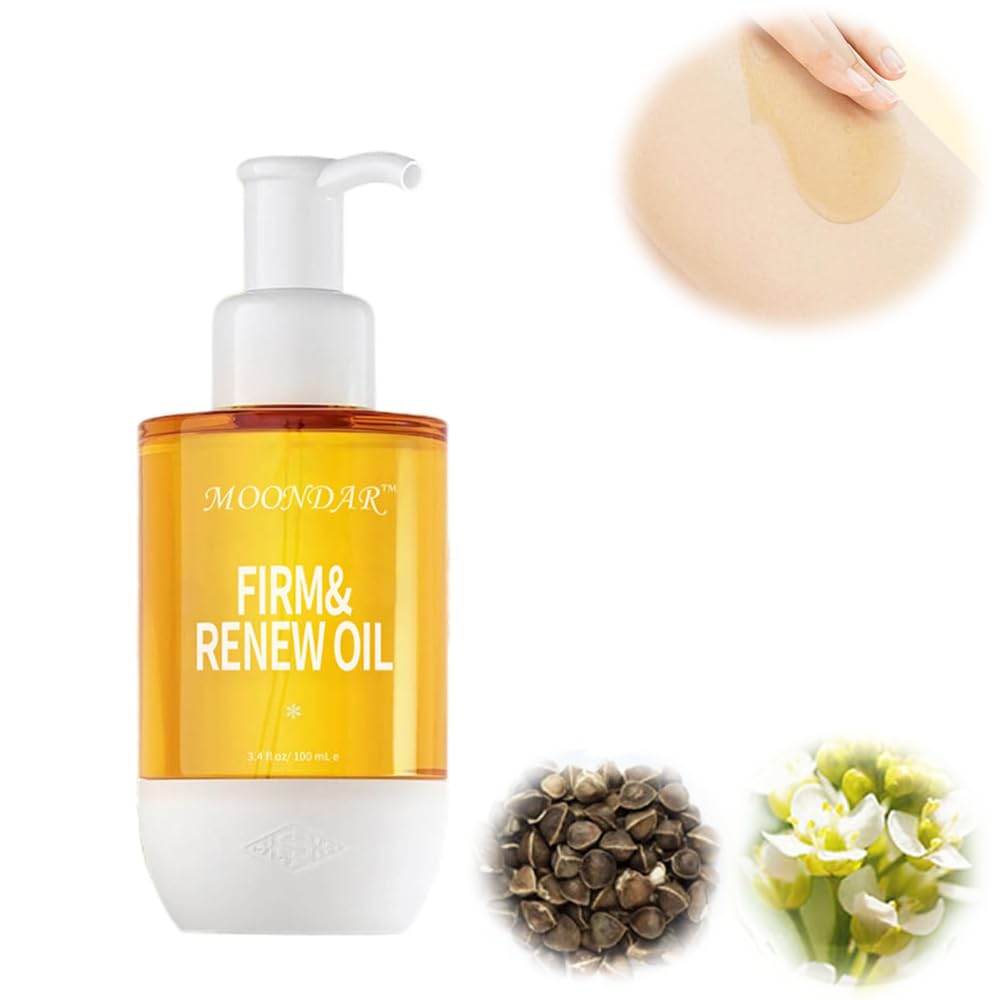 AzoneeFirm & Renew Oil, After Shower Body Oil, Non-Greasy & Fast Absorbing Body Serum, Vegan Seaweed Moisturizer for All Skin Types (1 Bottle, 1.35 oz)