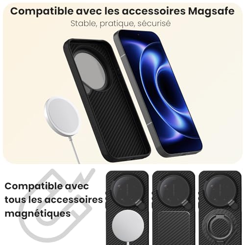 Coque Xiaomi 17 Ultra Nillkin en fibre d'aramide magnétique avec support photo - 5