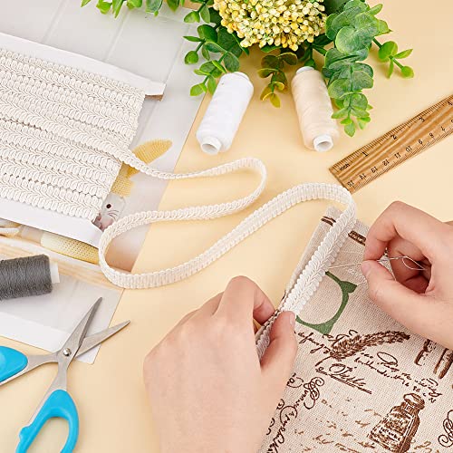 Fingerinspire 11 Yards 5/8 Inch White Braid Trim Polyester Woven Braid Trim Centipede Decorative Gimp Trim Basic Trim For Diy Craft Costume Sewing Curtain Slipcover Home Decoration Accessories #TOP2