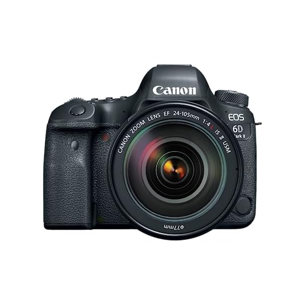 Canon EOS 6D Mark II DSLR Camera with EF 24-105mm USM Lens, WiFi Enabled Black