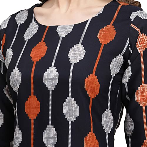 Image of Pinkmint Designer Woman's Crepe Multicolored Straight Kurta [A-355-330]