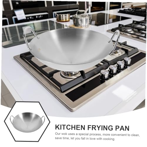 Wok de acero inoxidable para cocina de casa miniatura 3