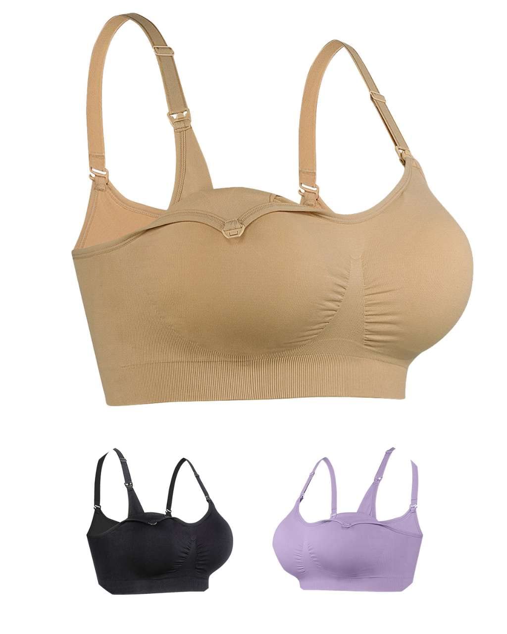 iloveSIA3PACK Womens Seamless Nursing Bra Bralette