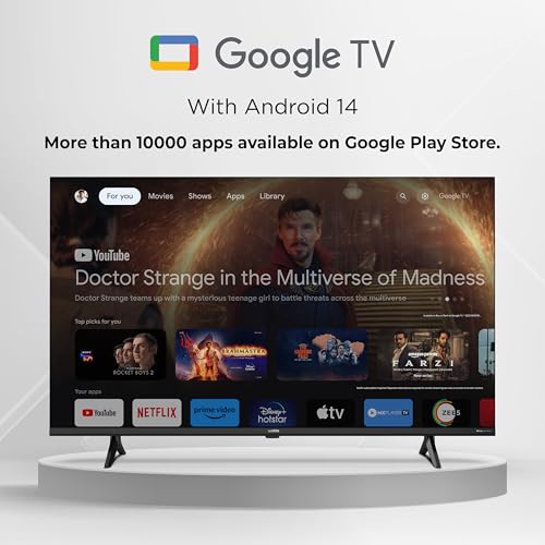 Image of Wobble 108 cm (43 inches) K Series 4K UHD Smart LED TV with Google TV 5.0 (Black) WB43UDAGU2875D25