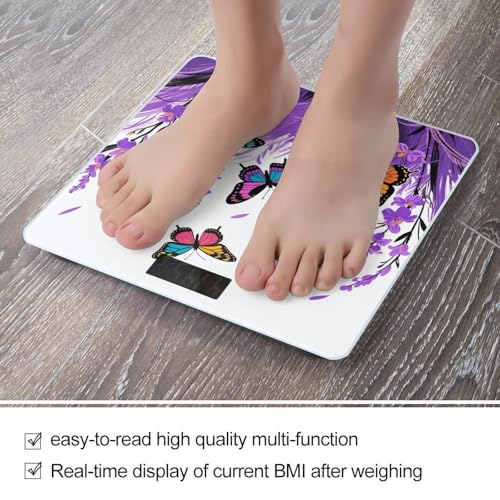 Báscula de baño digital de vidrio templado con LCD miniatura 5