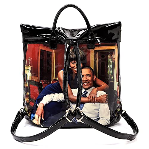 Image of Michelle Obama Magazine Cover Collage Backpack Womens Fashion Purse Handbag