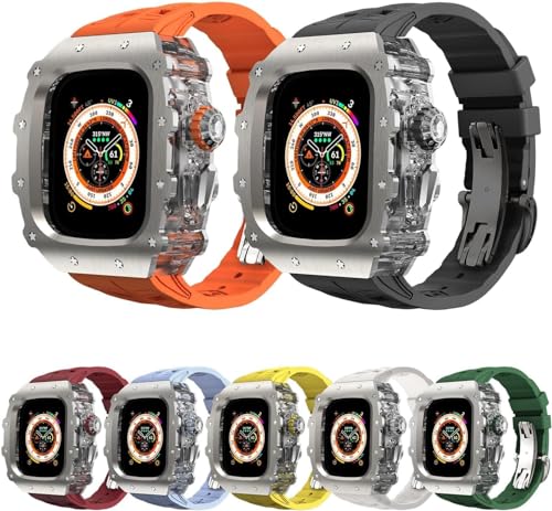Bracelet titane Apple Watch protection intégrale boîtier acier SCHIK robuste - 7
