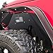 SMALLFATW Front Inner Fender Liner Compatible with Wrangler 2007-2018 JK JKU & Unlimited 2/4 Doors, US Flag Pattern, JK Accessories, Black Aluminum Fenders Wheel 2PCS