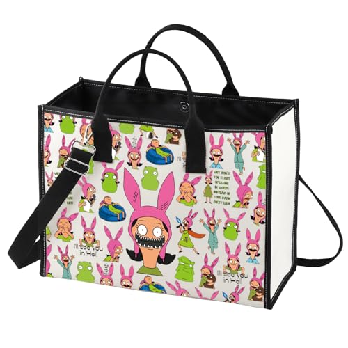 LEVLO Louis Bolsa de cosméticos Belcher presente para fãs Bob Family Bolsa com zíper Louis Cartoon TV Show Merchandise, I'll See You LT