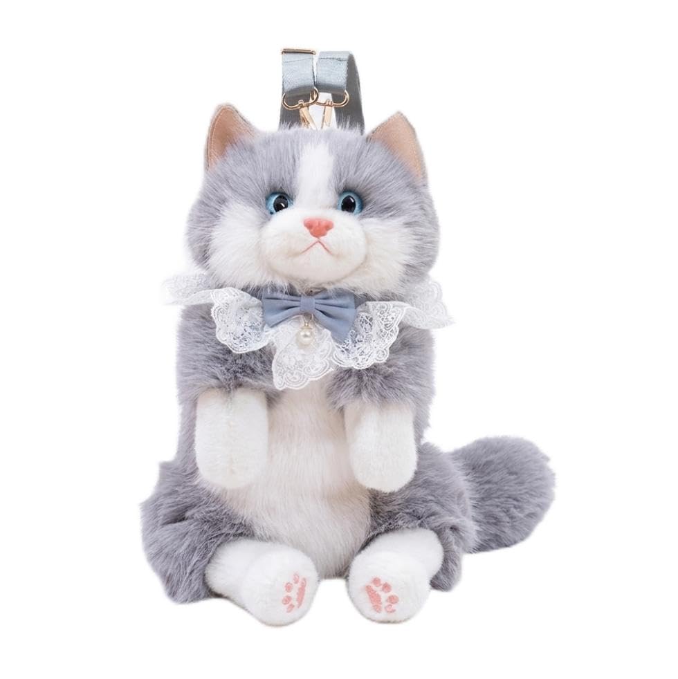 Cat Shaped Bag For Women's and Girls - Stuffed and Realistic Bag, Side Solder and Back Bag with Adjustable Straps Cat-image-49