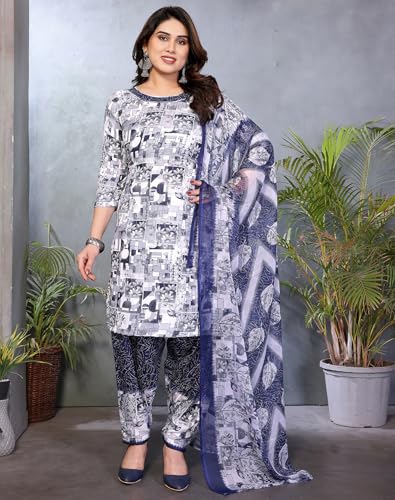 Image of Priyashi Women Unstiched Crepe dress materials | Crepe Salwar Suit for women with dupatta | suit material for women unstitched