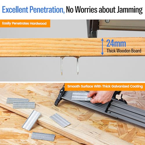 meite 14 Gauge Concrete T Nails for Pneumatic Concrete Nailer Gun - 1-1/4" Length Galvanized Finish Nails (400 PCS/Box) - Image 6