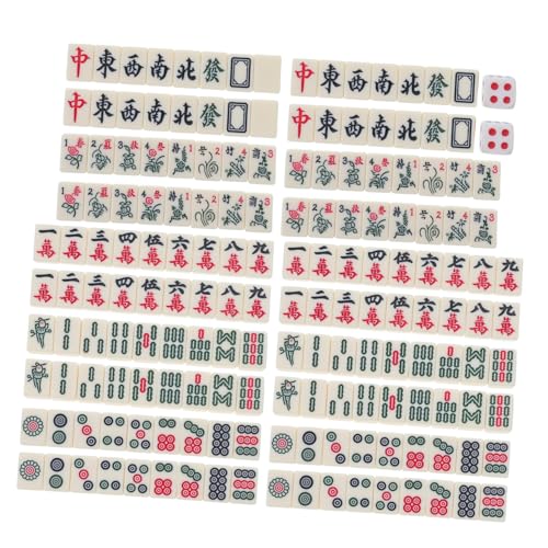 Kit de Mahjong Vaguelly Mini Set de Table en Matériau Durable Premium