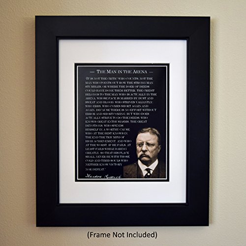 Outwest Trading The Man In The Arena Speech Photo Print On Matte Photo Paper (8 X 10) #TOP3