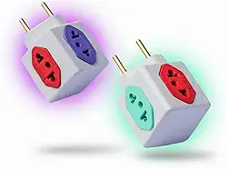 Adaptador Benjamin Tomada Cubo - Kit 2 Unidades Com 3 Entradas de Tomada 10 Amperes e 1 Entrada de 20 Amperes