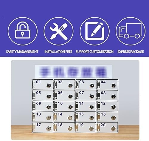 Phone Storage Cabinet Mobile Phone Cabinet Acrylic Mobile Phone Storage Box with Lock Thick Mobile Phone Storage Cabinet Wall-Mounted Employee Lockers