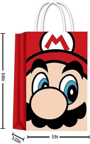 Miniatura 2 de ChristieAHodge 24 bolsas de regalo de fiesta para suministros de fiesta de cumpleaños de Mario, bolsas de regalo de fiesta para fiestas de Mario,