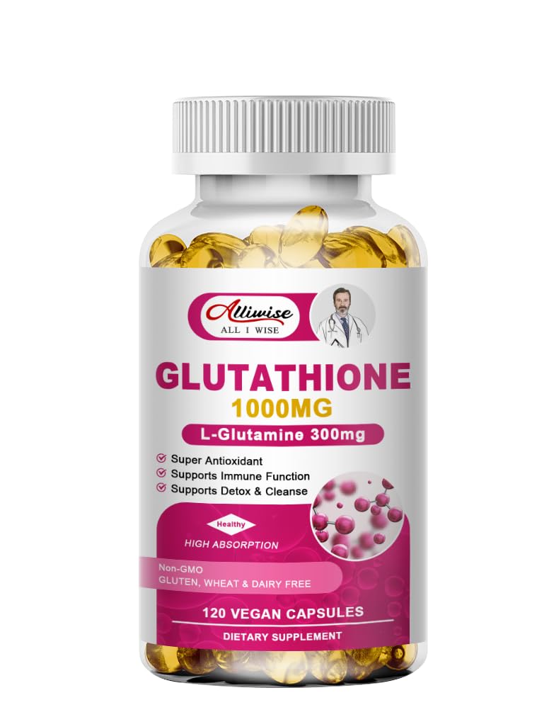 1000mg Active Reduced Form Glutathione with L-Glutamine 300mg Capsules