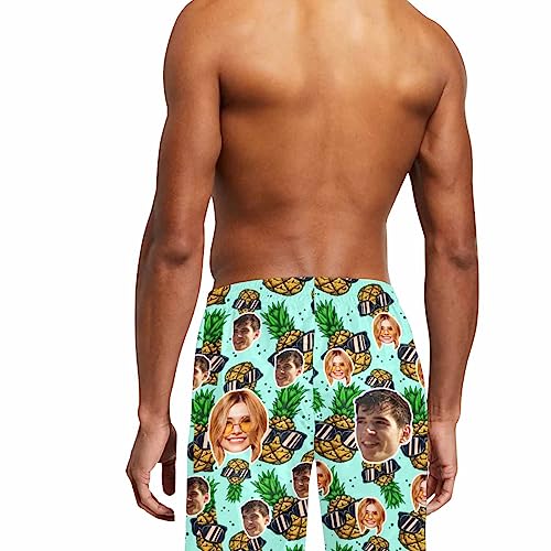 Custom Mens Swim Trunks with Face Photo Personalized Funny Face Quick Dry Beach Shorts Swimwear Gifts for Dad Boyfriend3