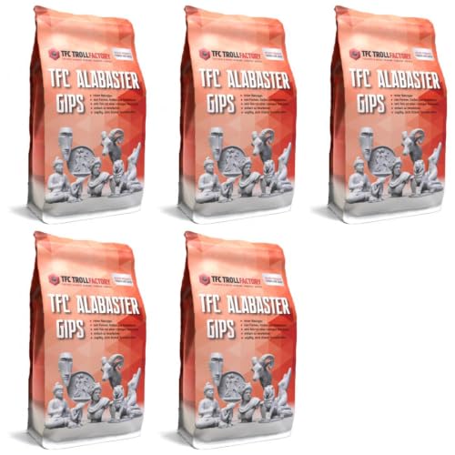 TFC Alabaster Gips natur weiß 25kg I Gießmasse für Silikonformen zum Bemalen und Modellieren Handabdruck Babybauch I sehr fein