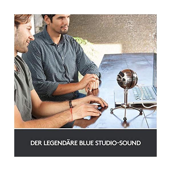 Blue Snowball USB-Mikrofon für Aufnahmen, Streaming, Podcasting, Gaming auf PC und Mac, Kondensatormikrofon mit Nieren… – Bild 3