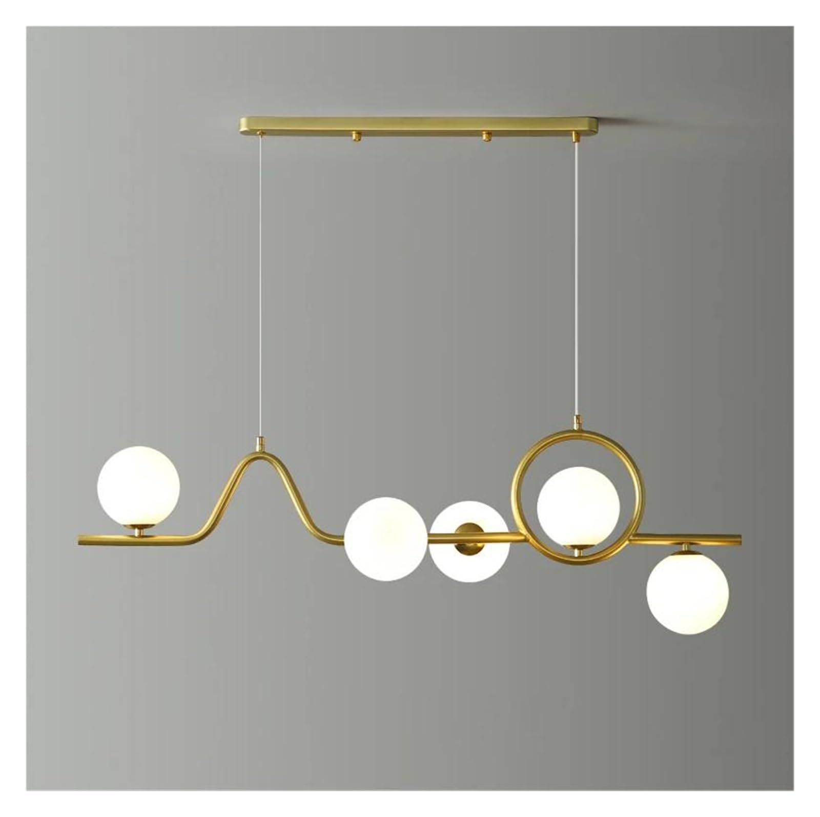CWCQGH Kitchen Table Light Fixtures Gold Bird Bar Pendant Light Shop Glass Globe Ceiling Pendant Lights Home Decorating,Gold-Ball