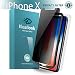 Klearlook Unique [Privacy Defender], iPhone X Screen Protector, Privacy Anti Spy Tempered Glass, Inclusion of 1 Piece Back Carbon Fiber Skin for Apple iPhone X, iPhone 10 [Front and Back]
