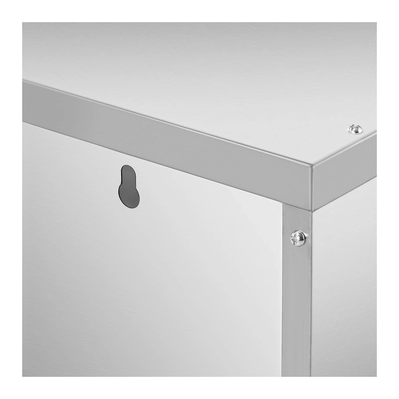 Royal Catering Armario de Pared Mueble en Acero Inoxidable RCAT-150/40/50-C (1500 x 400 x 500 mm, Material de montaje incluido, Acero inoxidable)