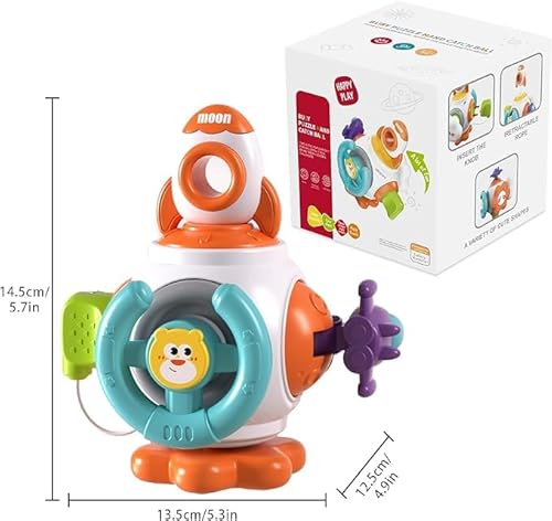 Brinquedo Sensorial Bebe Infantil Montessori Kidino Cubo De Atividades Educativo 6 Em 1