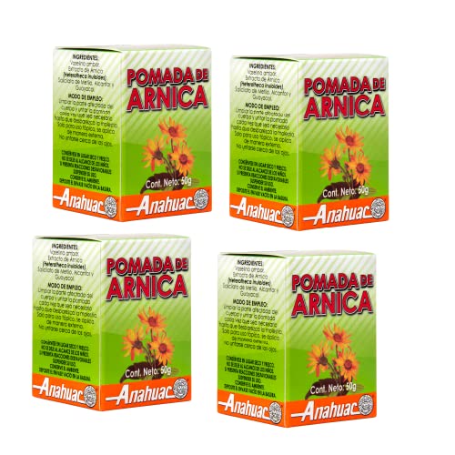 Anahuac | Pomada de Árnica | Paquete de 4 | Pomada Natural