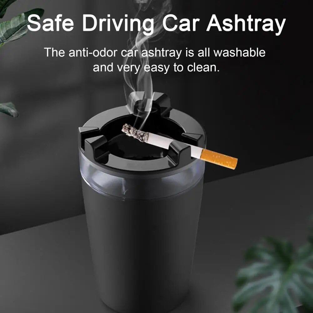 kesig® Smokeless Windproof Ash tray for Outdoor Travel or Home Office,Portable Car Ashtray With Water Tank Smell Proof, Detachable Car Ash Tray for Most Car Cup Holder 4