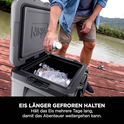 Ninja FrostVault isolierte Kühlbox mit Rollen, bis 48 Dosen, Schiefergrau – Ansicht 5