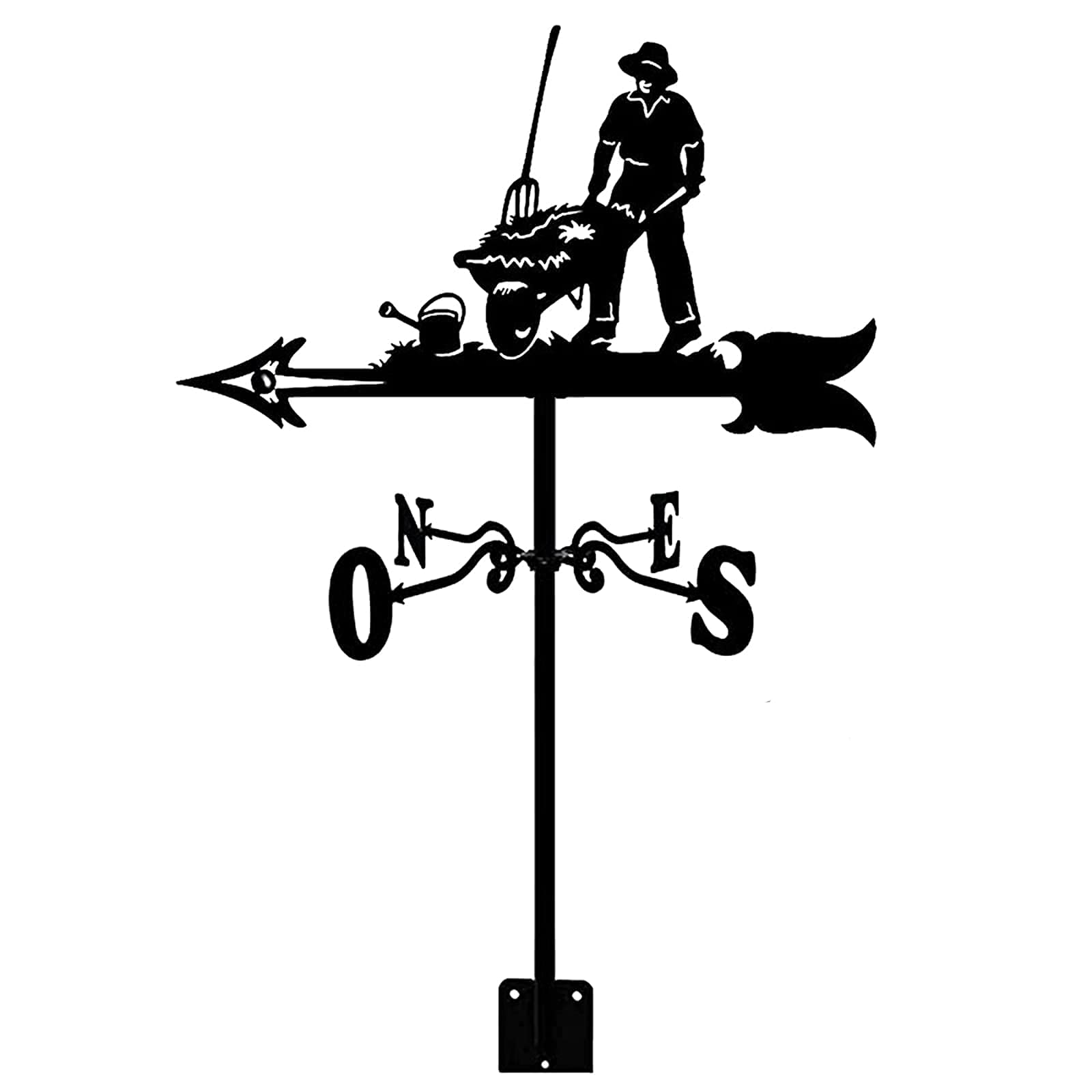 TAXXII Weather Vane Blacksmith with Roof Mount Weathervane Wind Direction Indicator, Creative Stainless Steel for Farm Yard Home Decor Gift