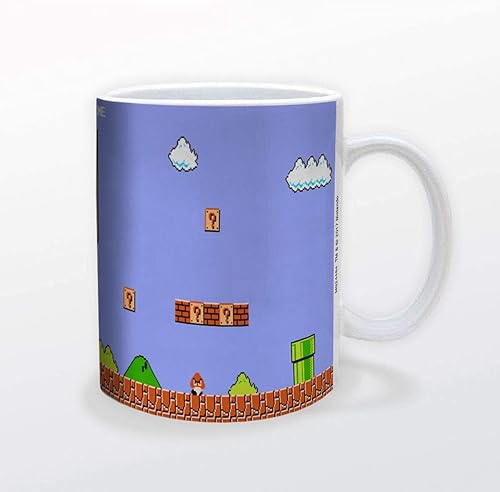 Miniatura 6 de Pyramid America Mario Mug Super Mario Retro Mug - Taza de cerámica de 11 onzas para café, cacao y bebidas de té, complemento perfecto para tu