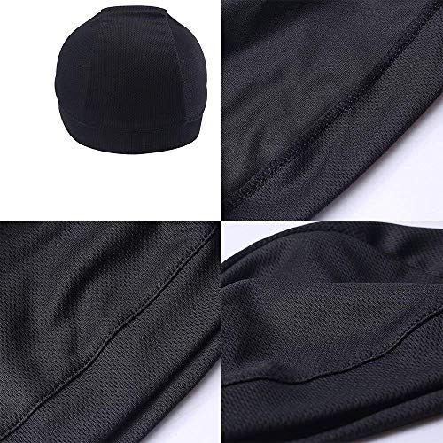 Image of Moisture Wicking Cooling Skull Cap /Helmet Liner /Running Beanie Caps - Motorcycle Cycling Breathable Dome Cap Sweatband