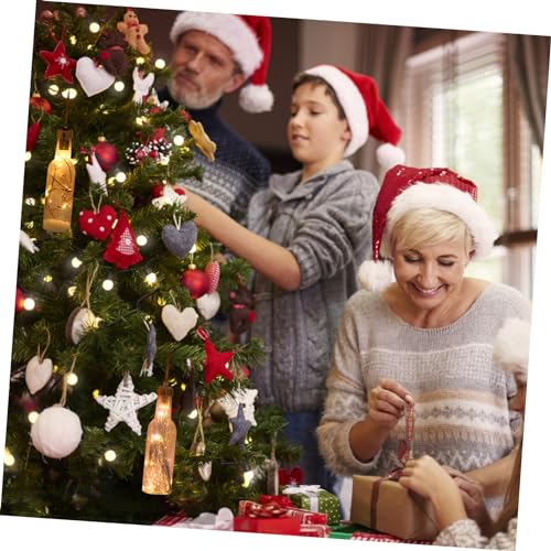 LABRIMP 2 Unidades Bola De Brilho De Natal Buquê De Urso Pingente De Árvore De Natal Luzes Pendurada