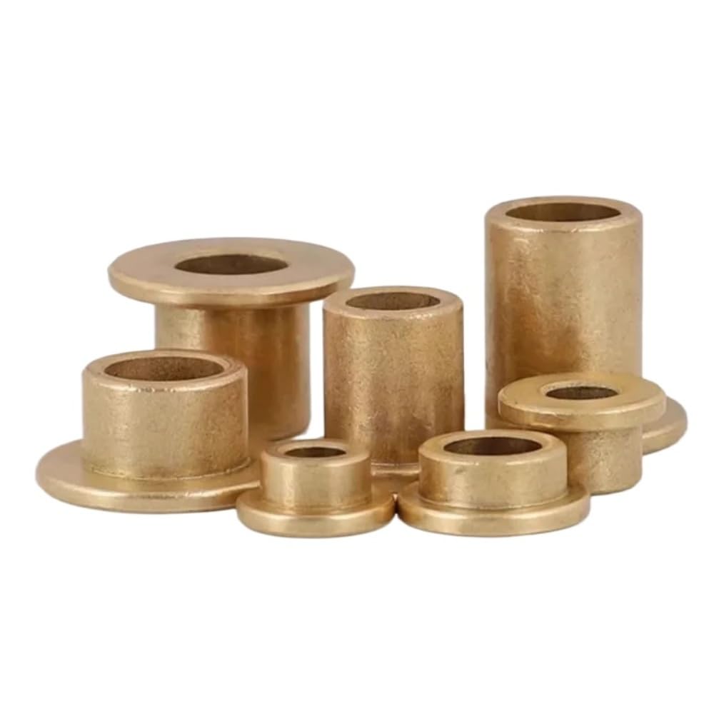 5 uds brida de latón rodamiento autolubricante polvo metalurgia aceite cobre casquillo guía ID 10mm 12mm 14mm 16mm(16x22x28(Base28x3))