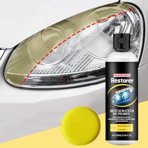 Syengery Kit De Restauración De Faros,Pulidor De Restauración De Faros De Coche 100ml | Suministros para Exterior de Automóvil, Kits de para Limpieza de para Remolque Sedán - imagen 8