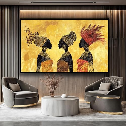 Tableau africain sur toile de 30x40cm pour décoration murale