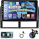 [2G+64G] Android Autoradio für Jeep Grand Cherokee 1998-2005 mit Kabelloses Carplay und Android Auto, 9 Zoll HD Touchscreen Autoradio mit GPS/WiFi/Bluetooth/EQ/FM RDS