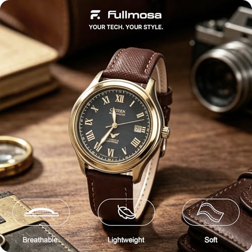 Image of Fullmosa Cross Leather Replacement Watch Strap 20mm Compatible for Samsung Galaxy Watch 5 40mm 44mm /Pro 45mm /Watch 4 40mm 44mm /Classic 46mm 42mm(2021) - Brown