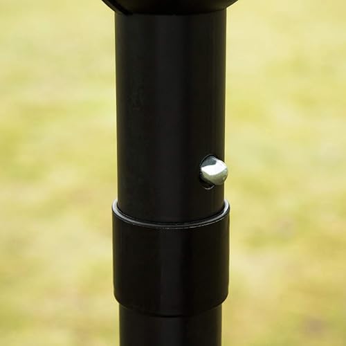 Vista 32 de Sunnyglade - Sombrilla de mesa de 9 pies para exteriores, con 8 varillas resistentes Negro