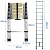 12.5 FT Aluminum Telescoping Extension Ladder Extendable?Folding Multi-Purpose 12 Steps Max 330 lb Capacity EN131 Certifiacted