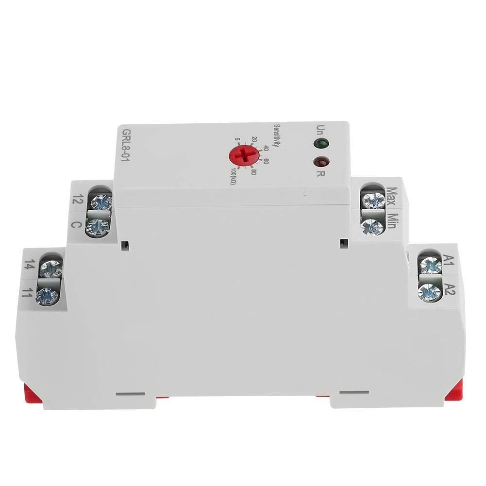 Liquid Level Controller,GRL8-01 Liquid Level Control Relay Water Level Controller 10A (AC/DC 24V-240V)