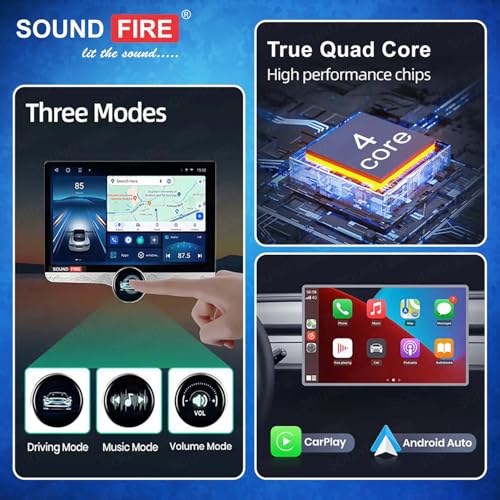Image of SOUND FIRE Skywalker 10.1 Inch 2K Diamond 2GB RAM / 32GB ROM with DSP /Android Auto /CarPlay Android Car Stereo