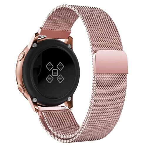 Image of VEROX Stainless Steel 19mm Strap for Smart Watch Strap with Magnetic Buckle Compatible with Boat Storm, Noise Colorfit Pro, and All The 19mm Smart Watch - Rose Gold
