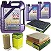 Produktbild QR-PARTS 69341157 Filter Set Inspektionspaket 7 Liter Motoröl Leichtlauf High Tech 5W-40 MANN-FILTER Innenraumfilter Luftfilter Ölfilter
