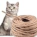 Hoiny Sisalseil, Natural Sisal Seil für Kratzbaum, Mehrzweckseil Sisal, Spielzeug für Katzen, Geeignet für Gartendekoration, Katzenbaum, Katzen Zubehör, Naturfaser, 15m, 6mm