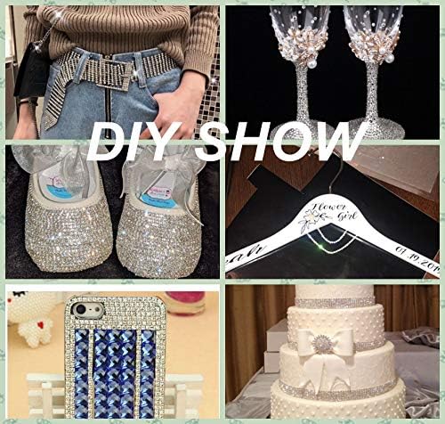 Miniatura 7 de KAOYOO 5 yardas de diamantes de imitación de circón de 0.118 pulgadas para manualidades de costura, decoración de bricolaje (plateado)